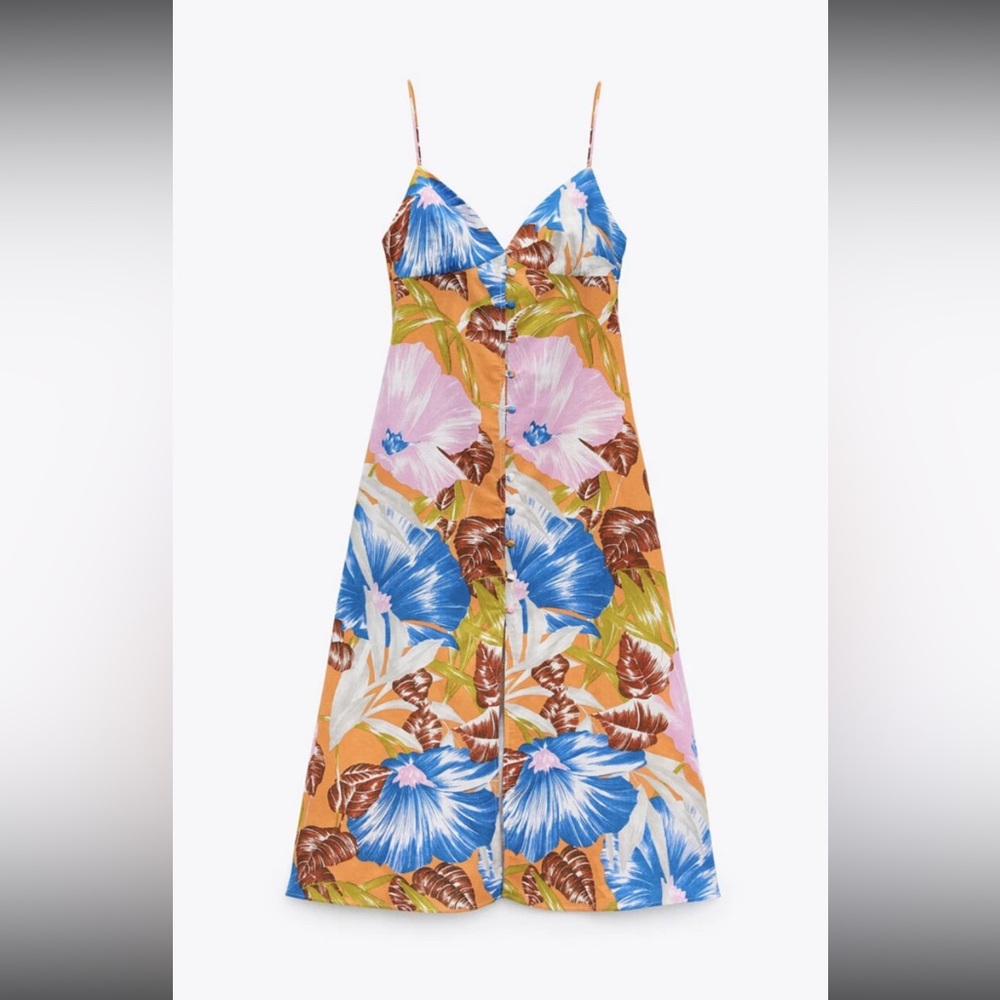 Zara Vibrant Floral Maxi Dress